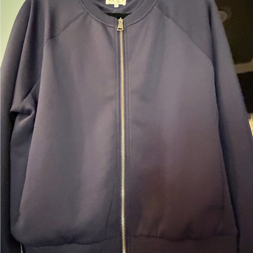 Women's Navy Zip Front Jacket and Drawstring Skort Set - Picture 3 of 7
